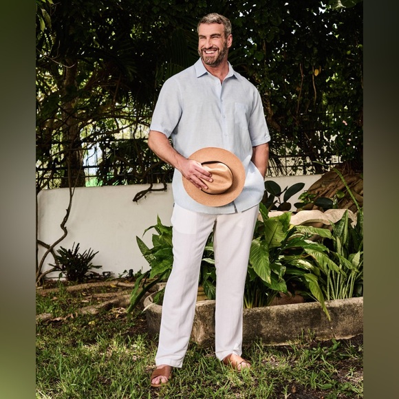 CUBAVERA TRAVELSELECT™ LINEN-BLEND ONE POCKET SHIRT - Picture 2 of 7